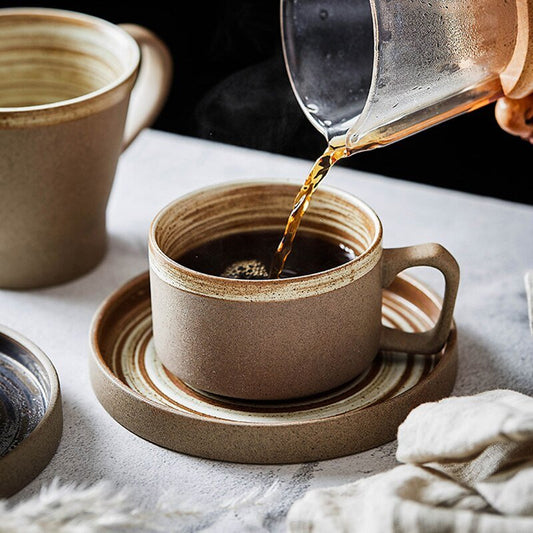 Stella Frank Stoneware Coffee Cup - Minimalist Ceramic Mug - Stella Frank
