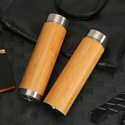 Bamboo Stainless Steel Insulated Bamboo Water Bottle - Stella Frank